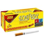 Cutie de 200 de tuburi tigari cu filtru maro pentru injectat tutun Energy Extra